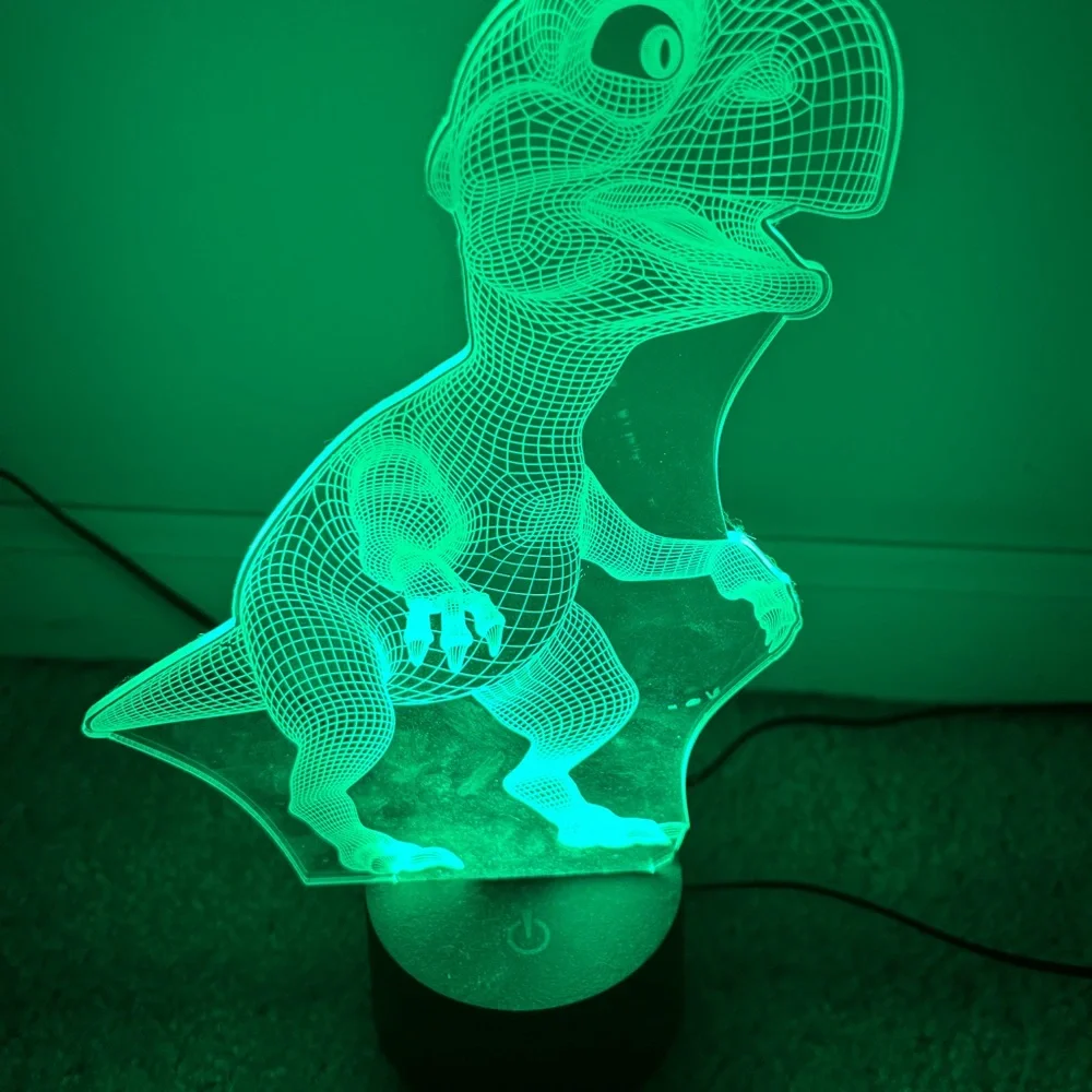 Red Dinosaur LED Light Sculpture Accessory